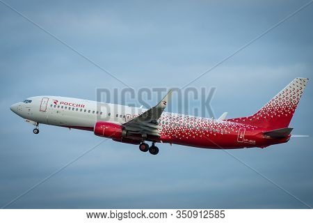 October 29, 2019, Moscow, Russia. Plane 
Boeing 737-800 Rossiya - Russian Airlines At Sheremetyevo A
