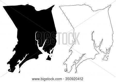Bridgeport City, Connecticut (united States Cities, United States Of America, Usa City) Map Vector I