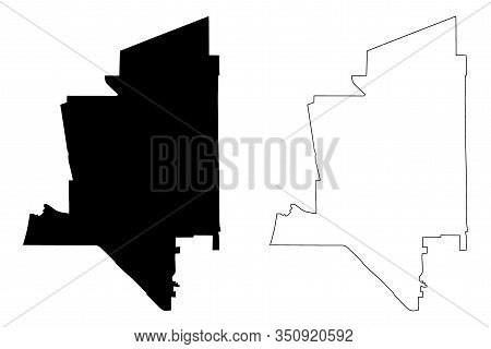 Torrance City, California (united States Cities, United States Of America, Usa City) Map Vector Illu