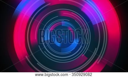 Computer Generated Digital Futuristic Hud For Tech Interfaces. 3d Rendering Of Head-up Display Eleme