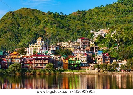 Rewalsar Or Tso Pema Is A Small Town, Lake And Buddhist Pilgrimage Place Near Mandi, Himachal Prades