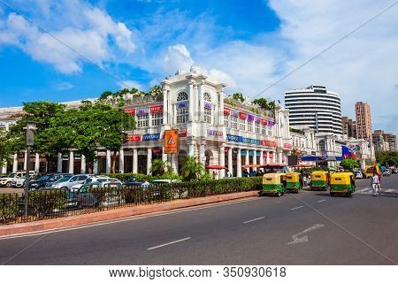 New Delhi, India - September 26, 2019: Connaught Place Or Cp Is One Of The Largest Financial, Commer
