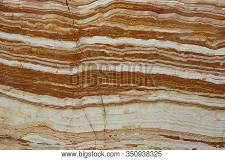 Natural Onyx Stone With Bright Stripes Of White And Red Color Is Called Onice Tiger