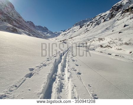 Skitouring Paradise Silvretta Mountains In Austria