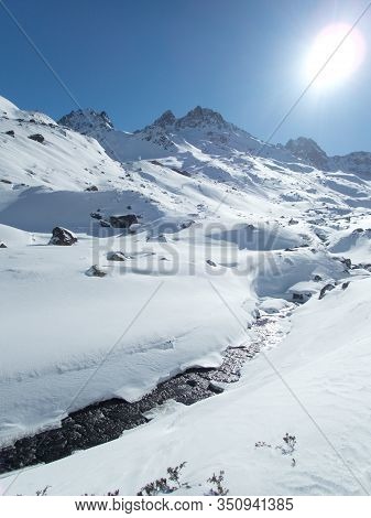 Skitouring Paradise Silvretta Mountains In Austria