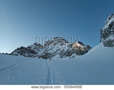 Skitouring Paradise Silvretta Mountains In Austria