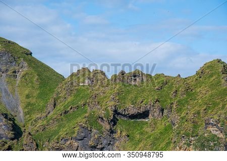 The Lava Fields Of Island Of Heimaey In Vestmannaeyjar Of The Coast Of South Iceland