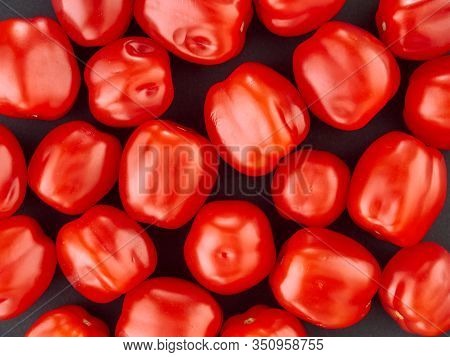 Ripe, Red Cherry Tomatoes Of The Confetto Variety
