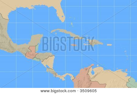 Caribbean kort