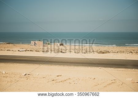 A Dwelling Next To The Road At The Atlanic Coast Of Morocco