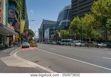 Sydney, Australia - January 26, 2020: Broadway Street In Chippendale Suburb In Sydney