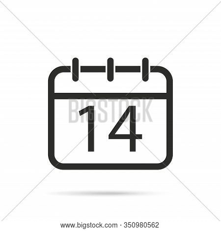 Calendar Icon Isolated White Background Stock Vector Illustration