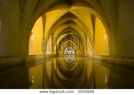 Baden i Sevilla Alcazar palats