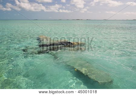 Potopená letadla. Exuma, Bahamy