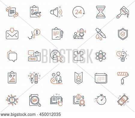 Education Icons Set. Included Icon As Time Management, Marketing And Checklist Web Elements. Time, I