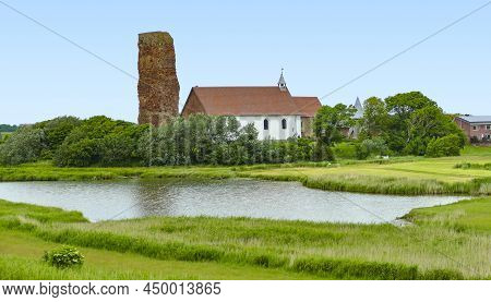 The Old Church Named St Salvator At Pellworm Island In North Frisia, Germany