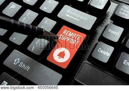 Inspiration Showing Sign Remote Support. Business Idea Help Endusers To Solve Computer Problems And 