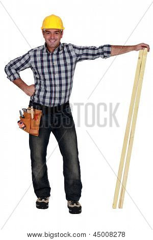 Handwerker Betrieb zwei Holzbretter