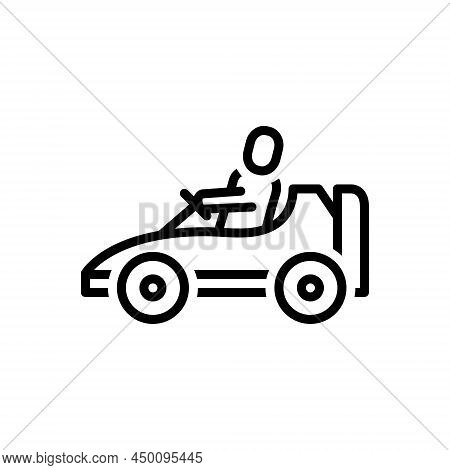 Black Line Icon For Rides Car Transport Motorcycle Adventure Road Drive Jaunt