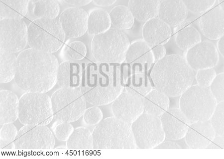 Closeup Foam Circles Texture White Macro Background