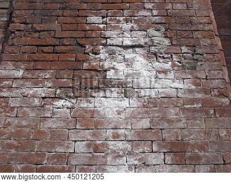 Efflorescence On Brick Wall