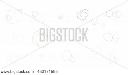 Set Of Irregular Organic Shapeles Linear Elements. Topografy Uneven Circles And Ellipses.