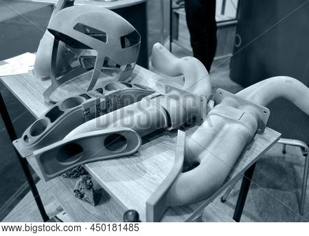 Large Pipe Details Printed 3d Printer. Multi Jet Fusion Mjf.