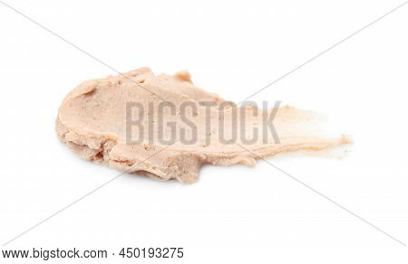 Smear Of Delicious Liverwurst Isolated On White
