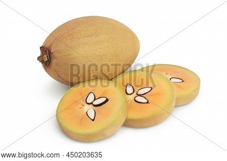 Sapodilla Isolated On White Background With Clipping Path And Full Depth Of Field