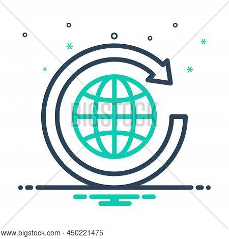 Mix Icon For Refresh Freshen Recommence Restart Repeat Reload Global