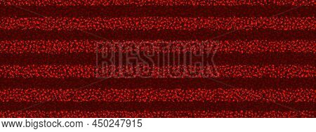 Fluffy Red Striped Abstract Dotted Terry Towel Or Carpet Seamless Pattern Top View