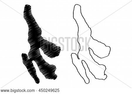 Bordoy Island (kingdom Of Denmark, Faroe Islands) Map Vector Illustration, Scribble Sketch Bordoy, H