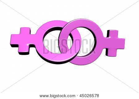 signo de lesbiana 3D