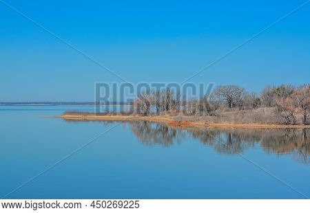 Beautiful View Of Lake Texoma\'s Shoreline In Kingston, Bryon County, Oklahoma
