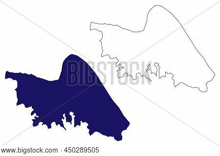 Cayo Saetia Island (republic Of Cuba, Cenrtal America, Caribbean Islands) Map Vector Illustration, S