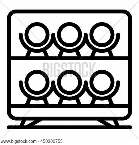 Shop Winery Rack Icon Outline Vector. Wine Cabinet. Interior Bar
