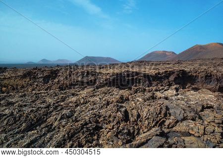 Volcanic Landscape Of Timanfaya National Park On Island Lanzarote