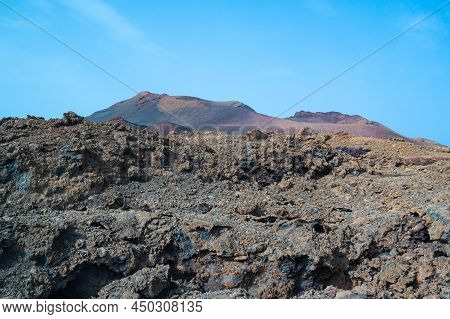 Volcanic Landscape Of Timanfaya National Park On Island Lanzarote