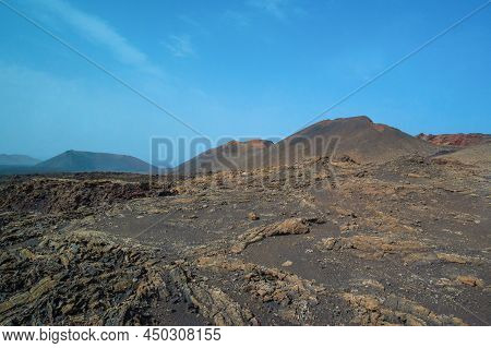 Volcanic Landscape Of Timanfaya National Park On Island Lanzarote