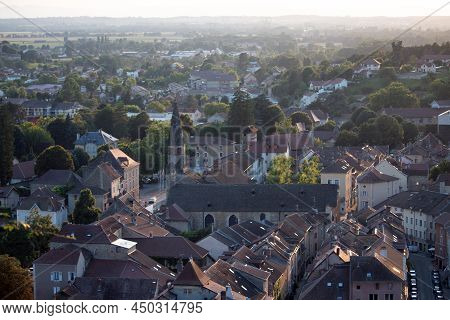View On Traditional Medieval French Village Cremieu France Europe