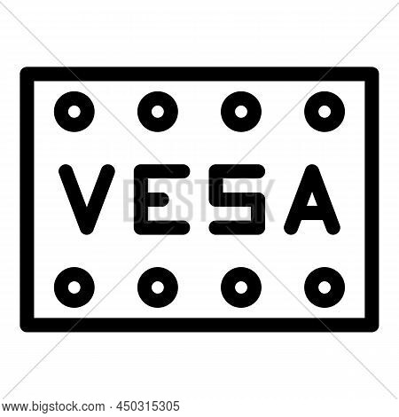 Vesa Mount Icon Outline Vector. Wall Bracket. Monitor Control