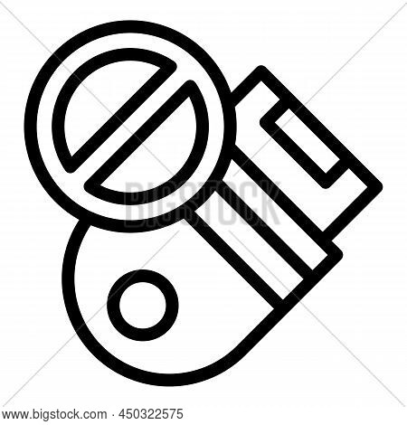 Safety Usb Flash Icon Outline Vector. Data Secure. Privacy Website