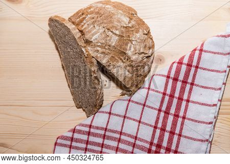 Juicy Farmer's Bread Homemade - Bread Crust Of A Fresh Sourdough Bread