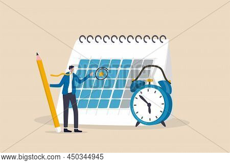 Calendar Date Event, Reminder For Meeting Schedule Or Appointment, Work Deadline Mark Or Weekly Plan