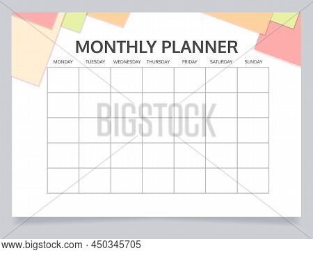 Monthly Schedule Vector &amp; Photo (Free Trial) | Bigstock