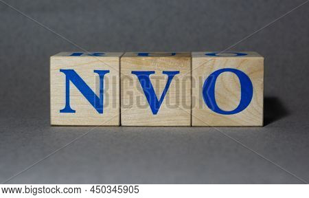 January 19, 2022. New York, Usa. Stock Ticker Symbol Of Novo Nordisk Nvo Made Of Wooden Cubes On A G