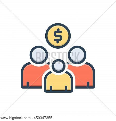 Color Illustration Icon For Welfare Well-being Social Relief Service Community Charity Humanitarian