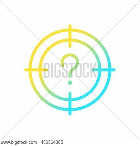 Central Question Gradient Linear Vector Icon. Main Problem Solution. Searching Information Resource.