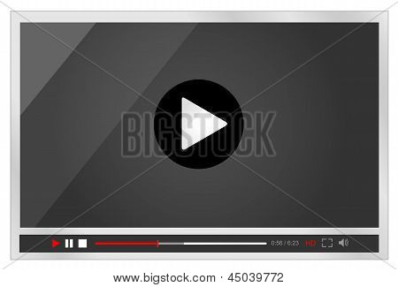 Přehrávač videa pro web, minimalistický design