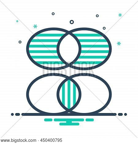 Mix Icon For Hypothetical Imaginary Problematic Combine Intersect Exclude